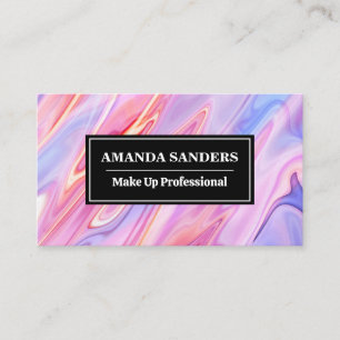 Pink Purple Liquid Background Business Card