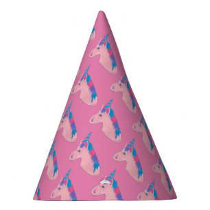 Pink Purple Magical Horse Unicorn Birthday Party Party Hat
