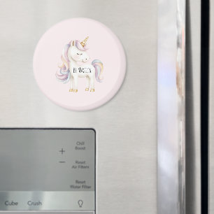 Pink Purple Magical Unicorn Magnet