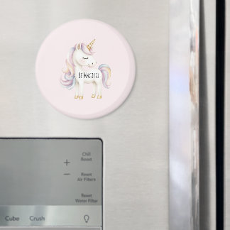 Pink Purple Magical Unicorn Magnet