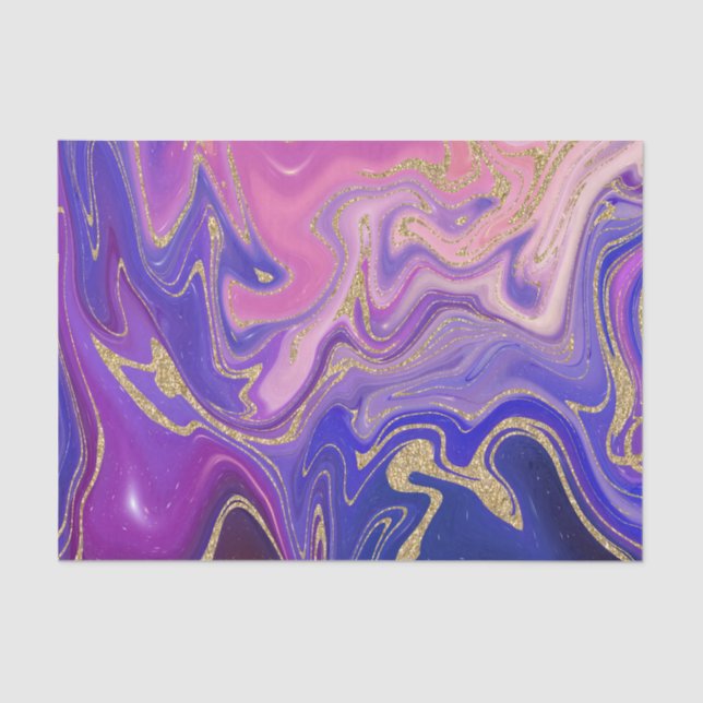 Pink Purple Marble (Design 27 Pink Series) Tissue Paper (Front)