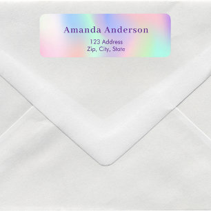 Pink purple mint return address
