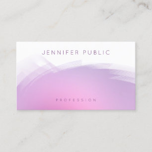 Pink Purple Modern Elegant Professional Template Business Card