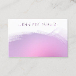 Pink Purple Modern Elegant Professional Template Business Card
