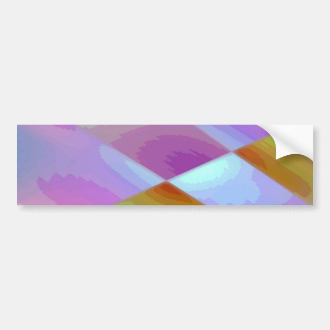 Pink Purple multicolored abstract pattern editable Bumper Sticker (Front)