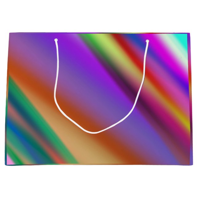 Pink Purple multicolored abstract pattern editable Large Gift Bag (Front)