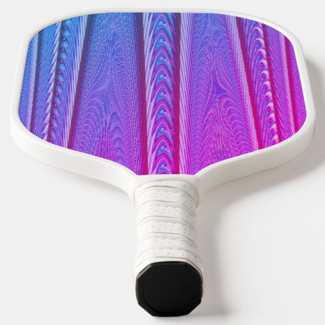 Pink Purple n Teal Pickleball Paddle (Laydown)