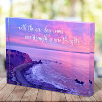 Pink Purple Ocean Sunset Inspirational Quote Bold