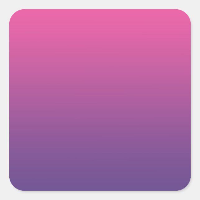 Pink & Purple Ombre Square Sticker (Front)