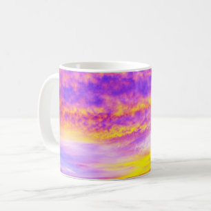 Pink purple orange golden skies  coffee mug