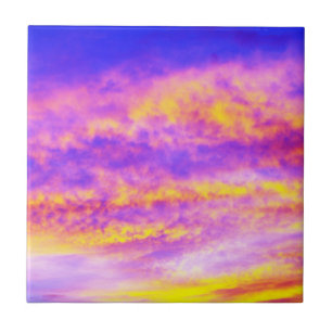 Pink purple orange golden skies tile