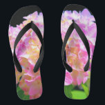 Pink purple orange hydrangeas flip flops<br><div class="desc">romantic hydrangea's -  photo from my backyard garden</div>