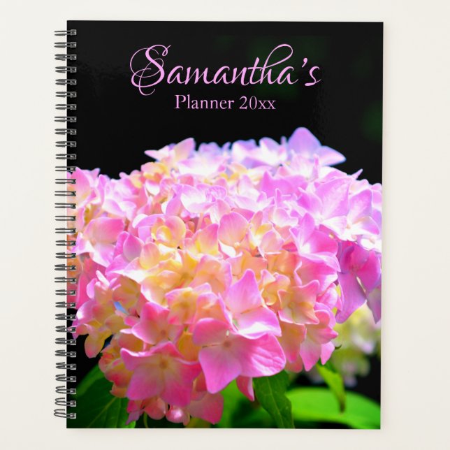 Pink purple orange hydrangeas for her planner (Front)
