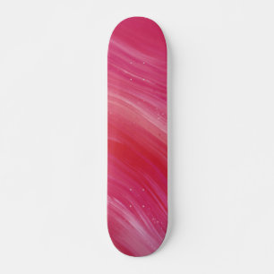 Pink Purple Pastel Liquid Wave Skateboard