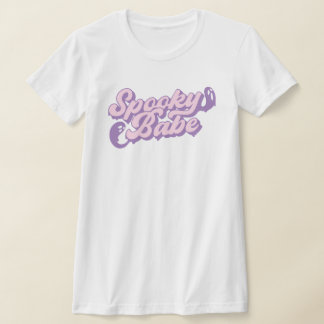 Pink & Purple Pastel Spooky Babe With Melty Ghosts T-Shirt