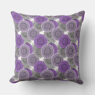 Pink purple pattern arabic mandala oriental style cushion