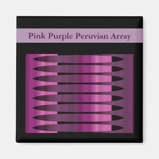 Pink Purple Peruvian Array Magnet 2x2 Square