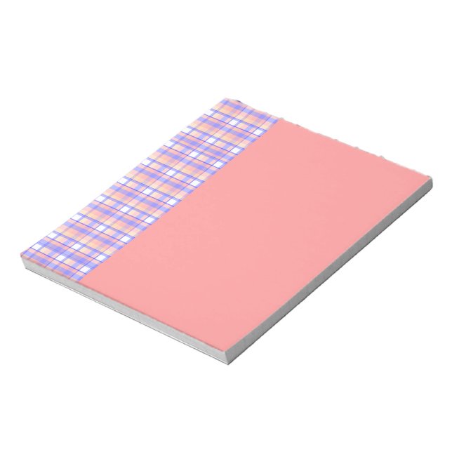 Pink + Purple Plaid Notepad (Rotated)
