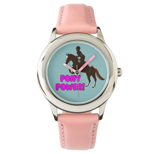 Pink & Purple Pony Power Watch (Front)