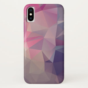 Pink Purple Pyramid Abstract Pattern Art iPhone X Case