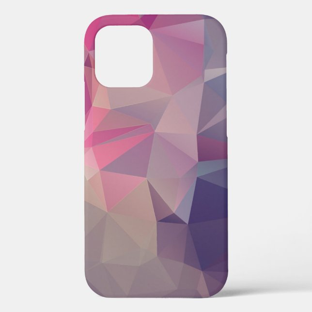 Pink Purple Pyramid Abstract Pattern Art Case-Mate iPhone Case (Back)