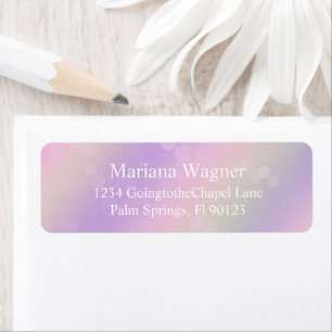 Pink Purple Rainbow Return Address