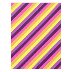 Pink Purple Retro Stripes Small Tablecloth