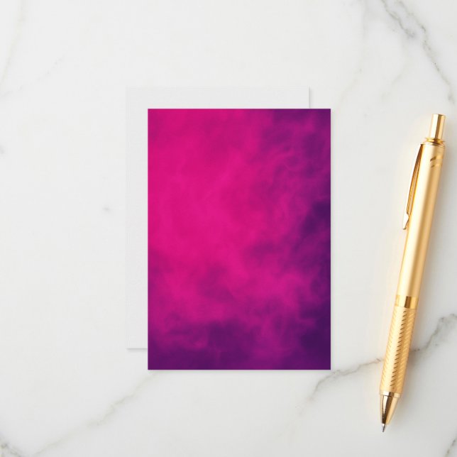 Pink & Purple Smoke Enclosure Card – Customisable (Front/Back In Situ)