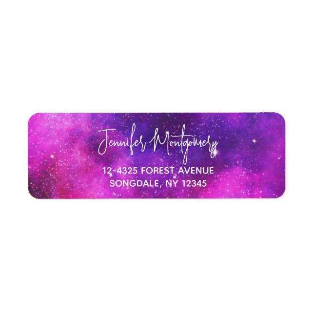 Pink & Purple Space & Stars Faux Galaxy (Front)