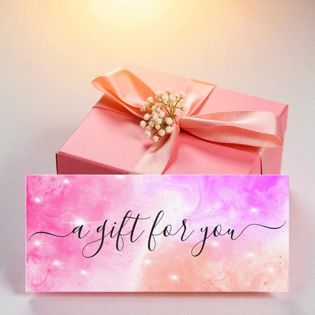 Pink Purple Sparkle Business Gift Certificate (Creator Uploaded)