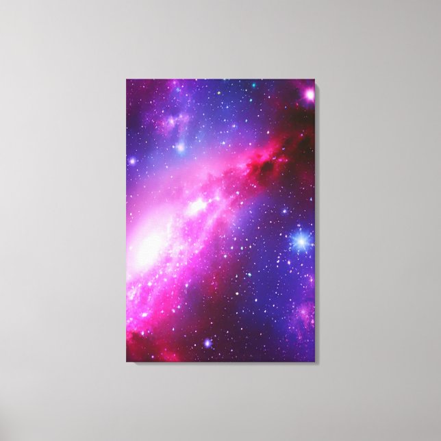 Pink Purple Spiral Galaxy Stretched Canvas  Print (Front)
