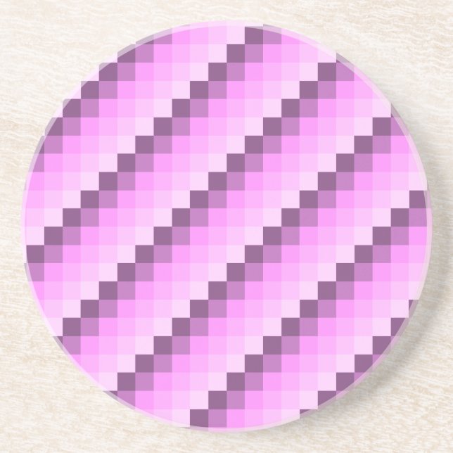 Pink & Purple Squares Coaster (Front)
