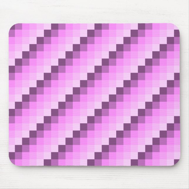 Pink & Purple Squares Mouse Mat (Front)