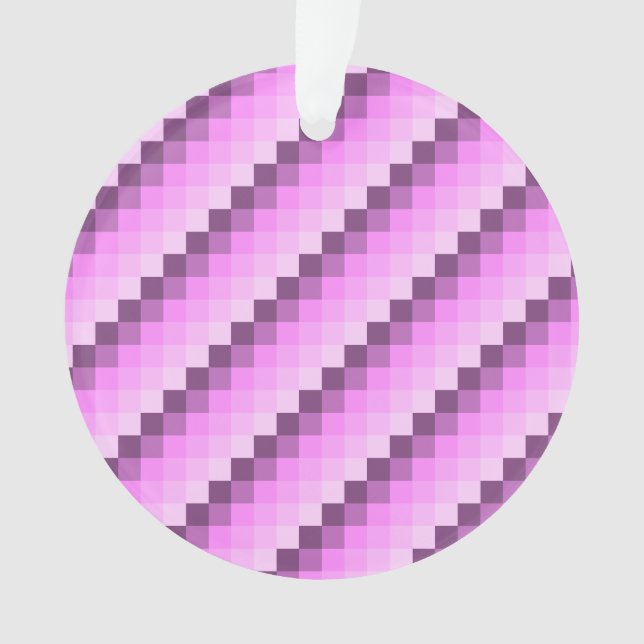 Pink & Purple Squares Ornament (Front)