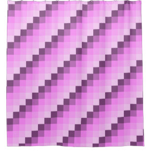 Pink & Purple Squares Shower Curtain