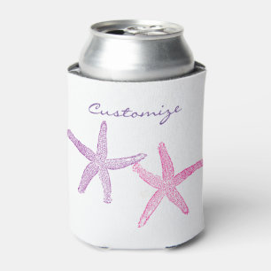 Pink Purple Starfish Thunder_Cove Can Cooler