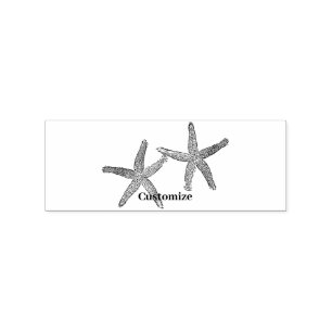 Pink Purple Starfish Thunder_Cove Rubber Stamp
