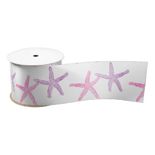 Pink Purple Starfish Thunder_Cove Satin Ribbon