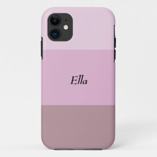 Pink Purple Striped Ombre Custom iPhone 11 Case