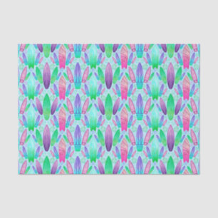 Pink & Purple Summer Surfing Surfboards Tissue Paper
