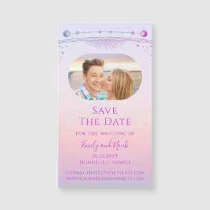 Pink Purple Sun Moon Stars Celestial Wedding