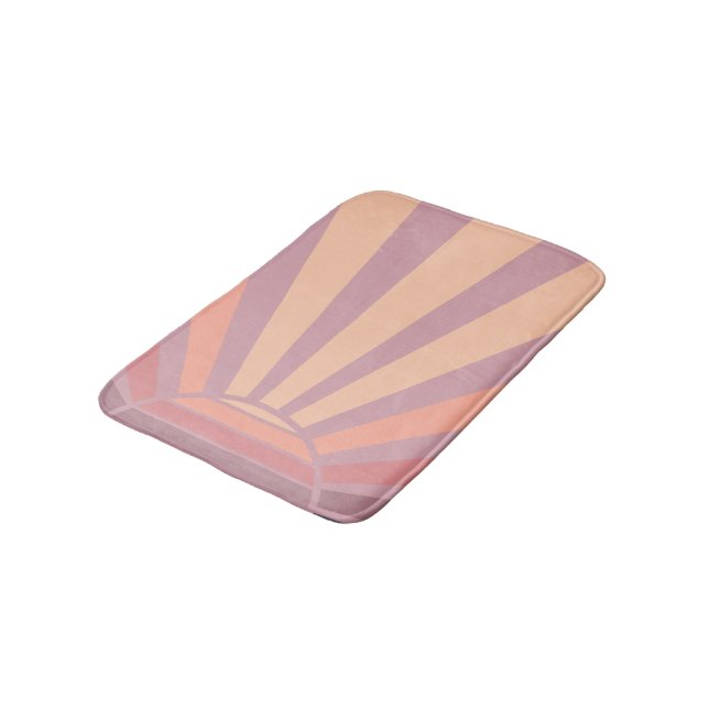 Pink & Purple Sunrise Ombre Colour  Bath Mat (Angled)