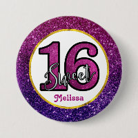 Pink & Purple Sweet 16 Sparkle Glitter Gemstones