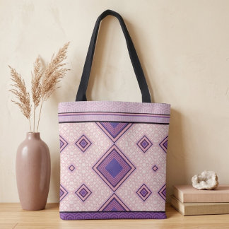 Pink & Purple Symmetry Tote Bag