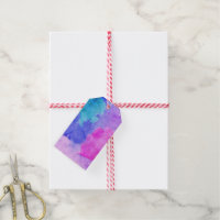 Pink, Purple, Teal, and Blue Watercolor Smudges