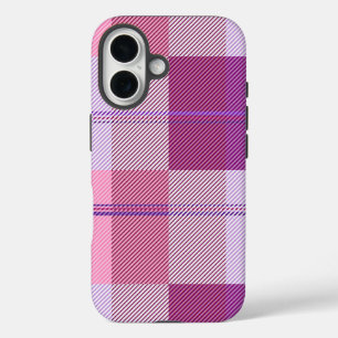 Pink Purple Twill Plaid iPhone Case Aesthetic