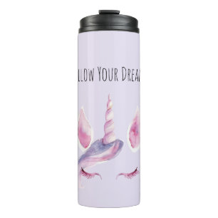 Pink Purple Unicorn Thermal Tumbler