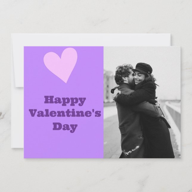 Pink - Purple Valentine's Day Invitation (Front)