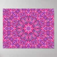 Pink & Purple Vintage Fractal Kaleidoscope