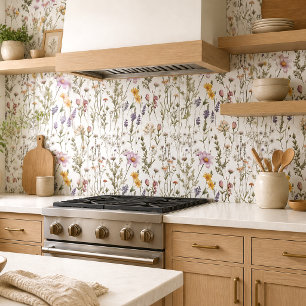 Pink Purple Watercolor Wildflower  Wallpaper